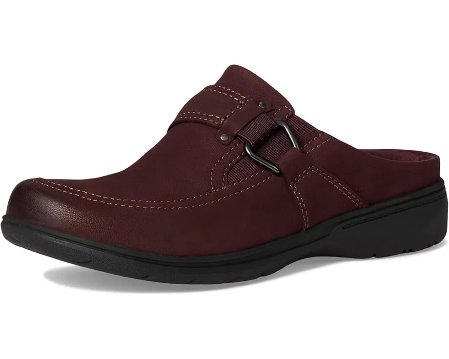 Слипоны Clarks Carleigh Viola из кожи с эластичной вставкой и фурнитурой