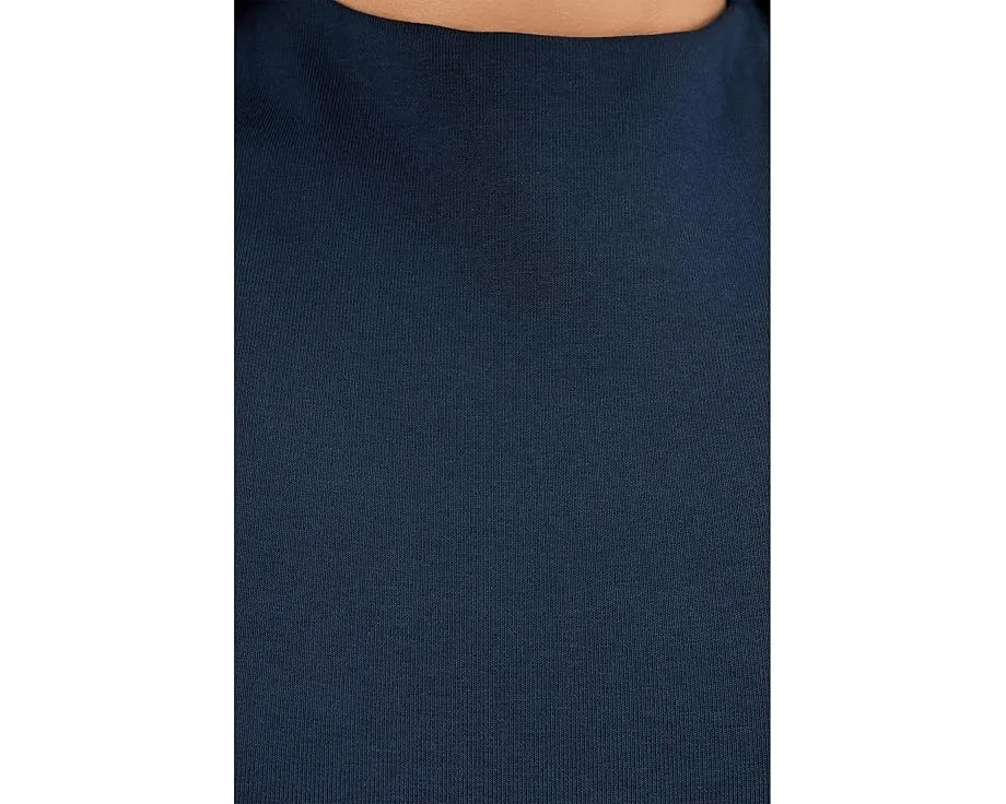 Платье миди Vince Camuto с высоким воротником и спущенным плечом