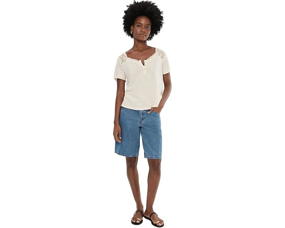 Хенли Free People We The Free Heirloom с кружевными вставками
