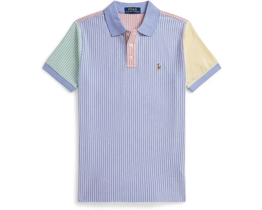 Поло Polo Ralph Lauren из оксфордской сетки в полоску для детей старшего возраста