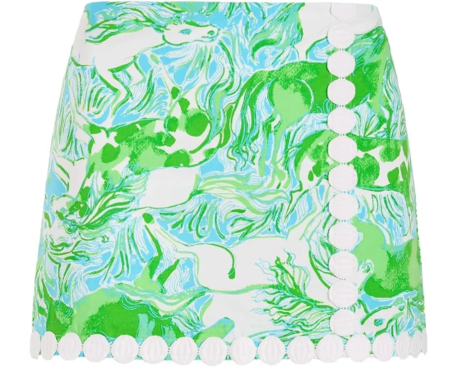 Шорты-юбка Mini Michelina Skort с цветочным принтом для девочек Lilly Pulitzer Kids