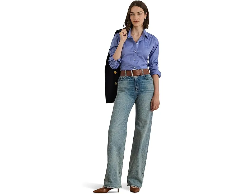 Lauren Ralph Lauren Хлопковая рубашка свободного кроя