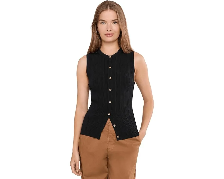 Manhattan Rib Button Cardi кардиган Sanctuary в черном цвете