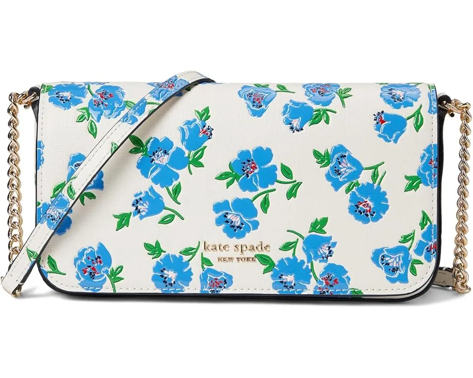 Кошелек Kate Spade New York Devin Springtime Blooms Flap Chain с цепочкой