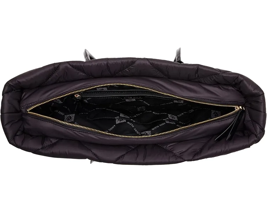 Структурированная сумка-тоут Quilted Nylon Tote от Anne Klein с косметичкой и кошельком