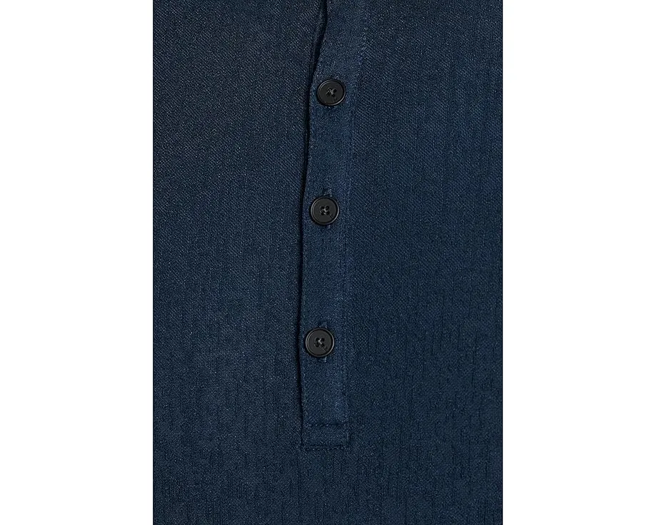 Футболка John Varvatos Egon Henley с планкой на четырех пуговицах