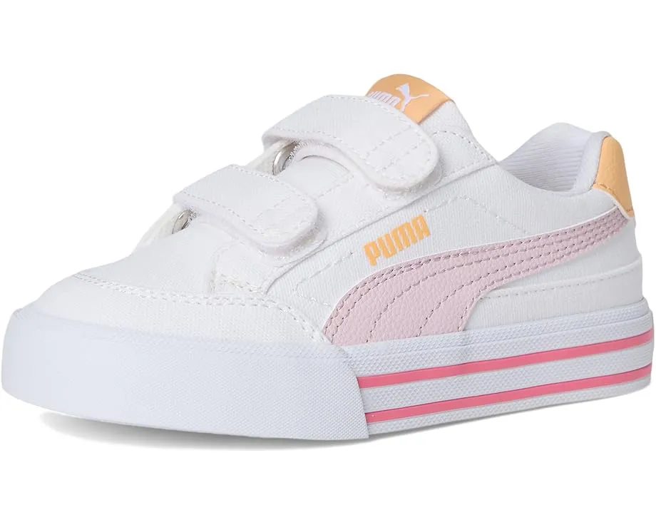 Кроссовки PUMA Kids Court Classic Vulc на липучках с подошвой из каучука