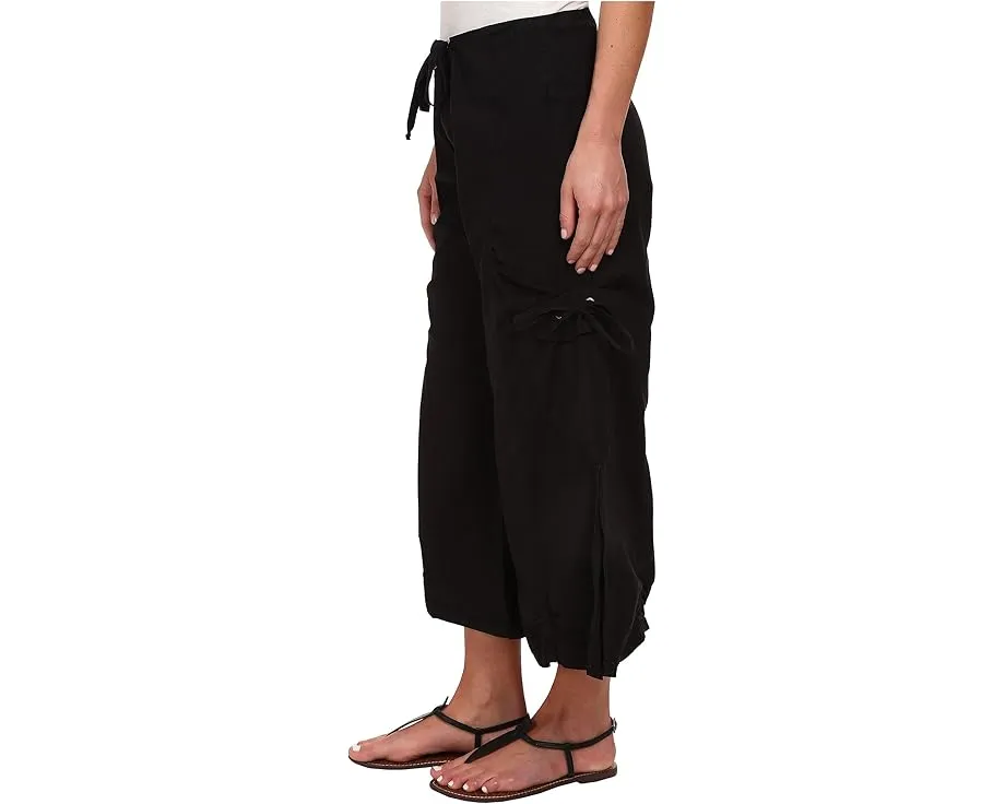 Широкие брюки Cargo Gaucho Crop с завязками и карманами XCVI