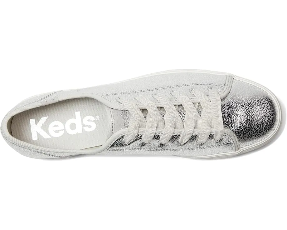 Кроссовки Keds Triple Kick Leather на платформе с кожаным верхом