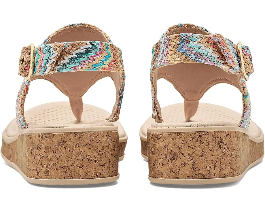 LifeStride пляжные сандалии Beachy Thong с клиновидным каблуком