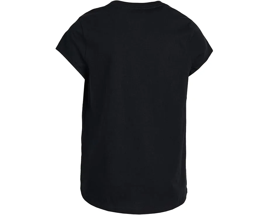 Футболка adidas Kids Essential Heather с принтом и удлиненным подолом