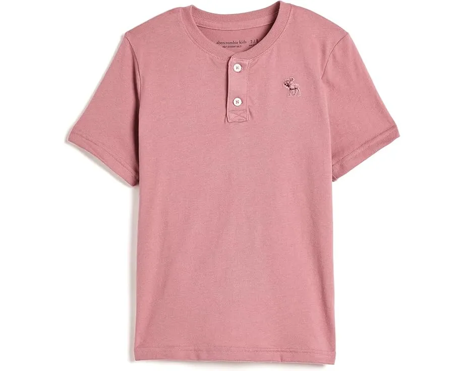 Футболка Essential Henley Tee от abercrombie kids с классической посадкой