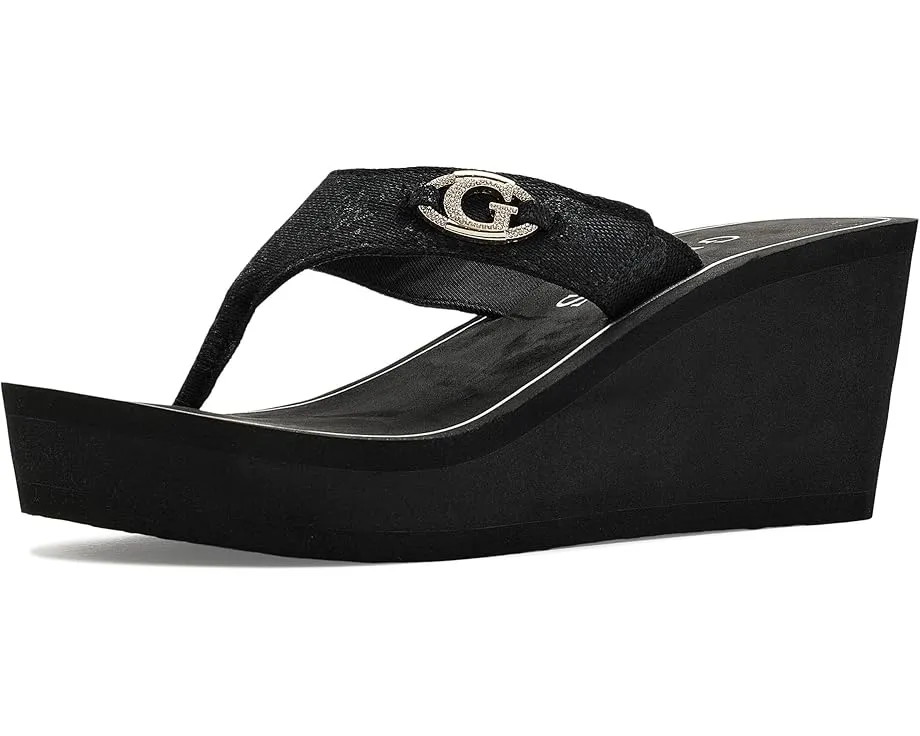 Босоножки на платформе Shai с клиновидным каблуком и текстильным верхом GUESS