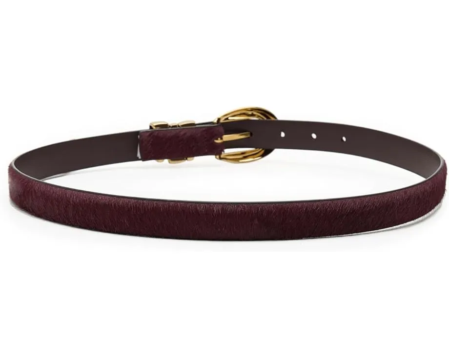 Ремень Madewell с тремя металлическими шлевками из кожи теленка