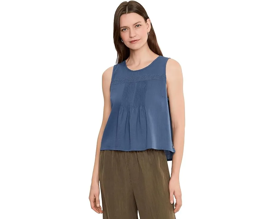 Топ Manzana Pin Tuck Tank из органического хлопкового крепа с защипами Toad&Co