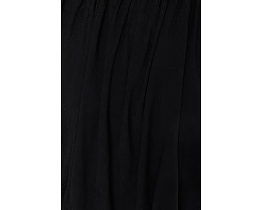 Асимметричное трикотажное платье Draped Asymmetrical Knit Dress Liverpool Los Angeles черное