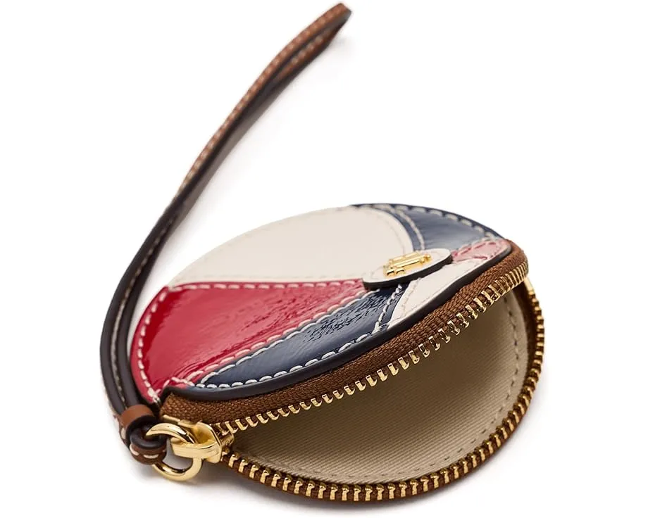 Маленькая кожаня сумочка Lauren Ralph Lauren с принтом пляжного мяча на запястье