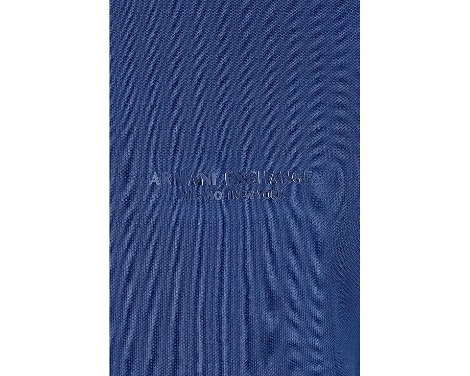 Поло Armani Exchange из хлопка пике в свободном крое regular с коротким рукавом