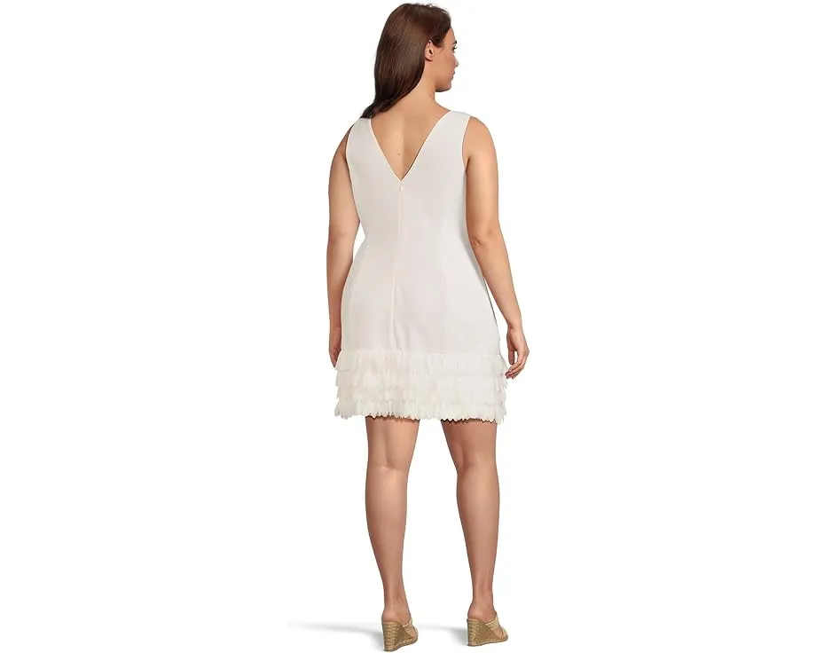 Короткое платье Adrianna Papell из крепа с 3D лепестками