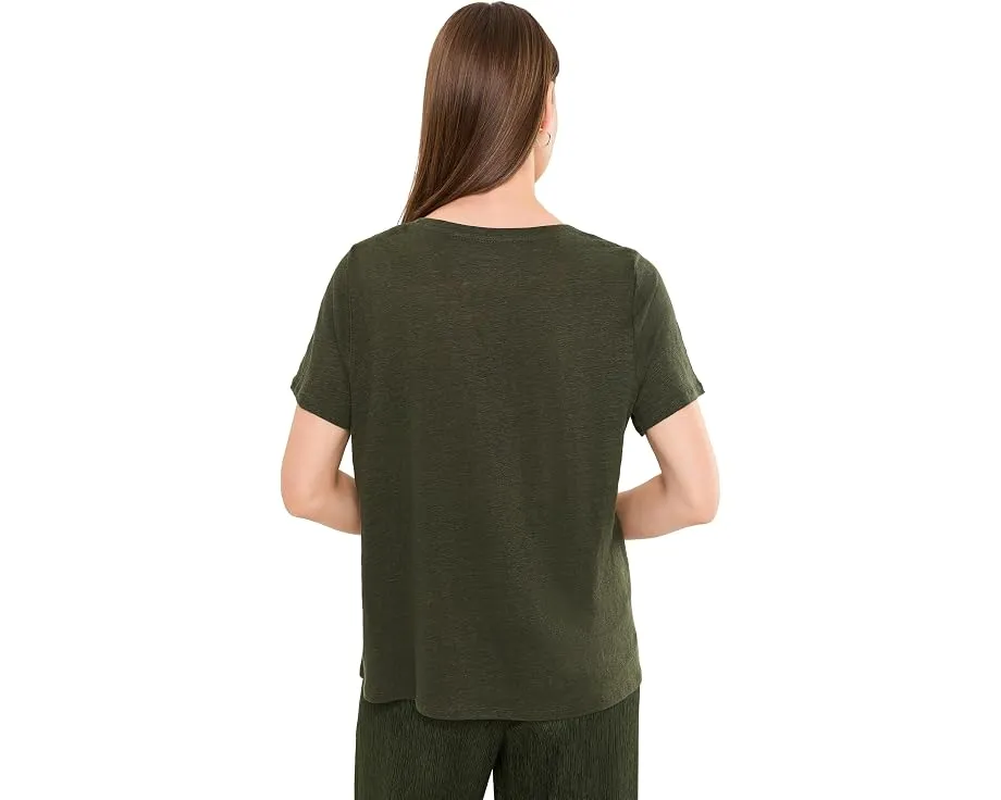 Футболка Eileen Fisher с круглым вырезом из органического льняного джерси