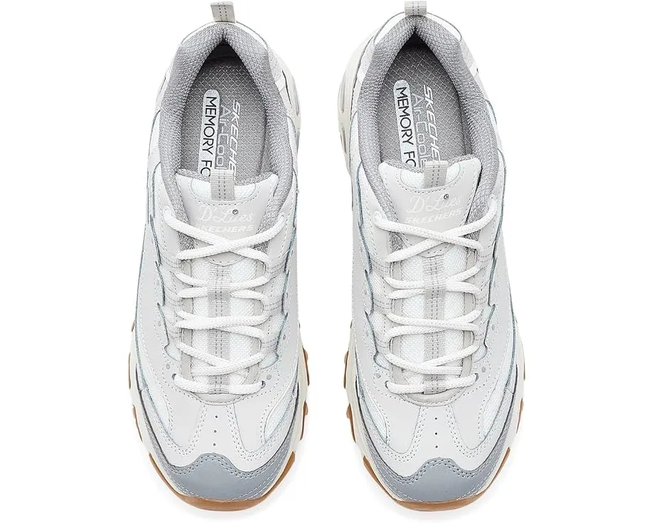 Кроссовки Skechers D'Lites Popular Vote серые на шнуровке
