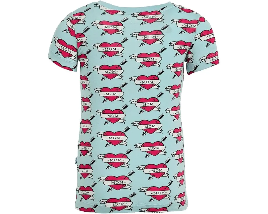 Детский комплект пижамы Print Short Sleeve Pajama Set из бамбука от Kickee Pants Kids