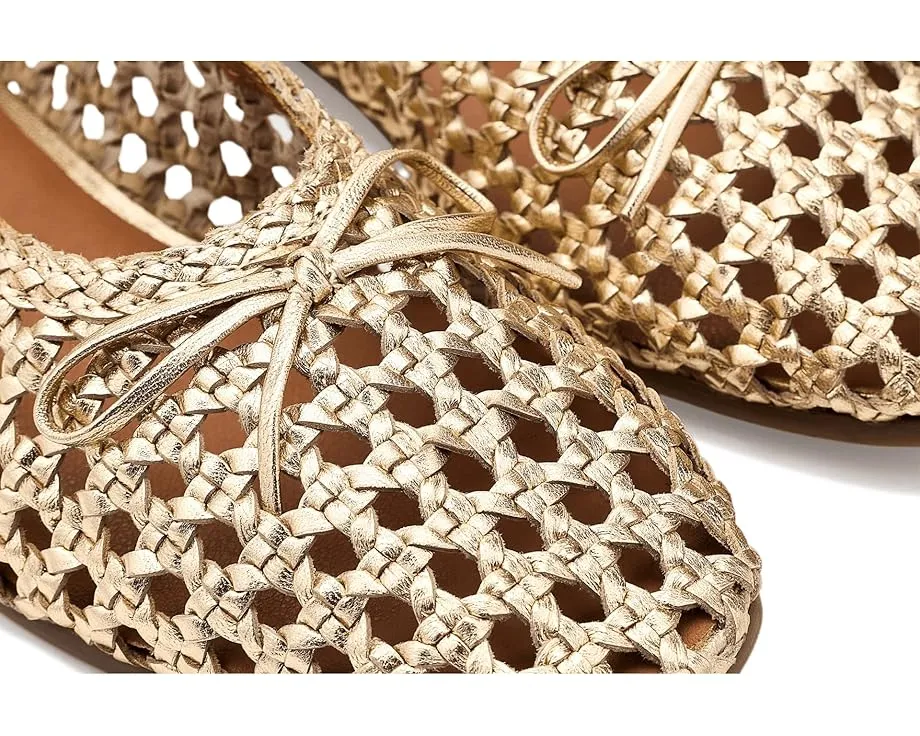 Балетки Flagstaff с плетеным кожаным верхом и бантом