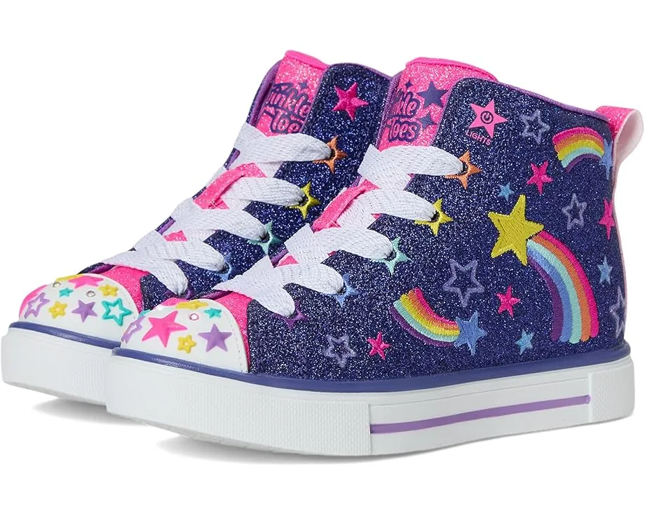 Детские кроссовки SKECHERS KIDS Twinkle Sparks 314831L с подсветкой и молнией