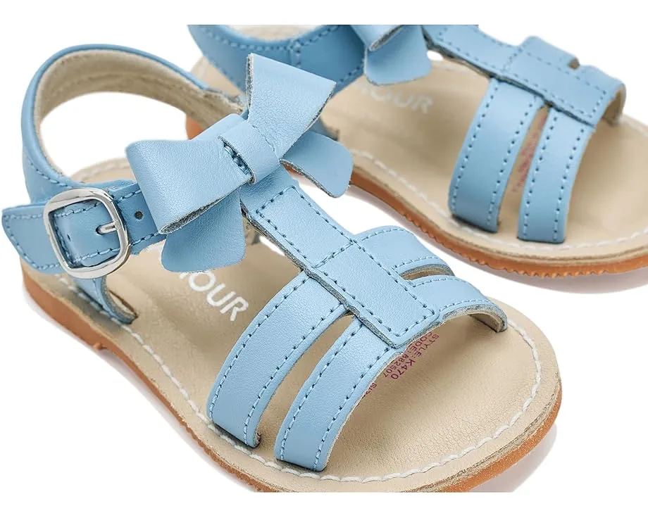 Сандалии L'Amour Shoes Kids Janie с открытым носком и бантом