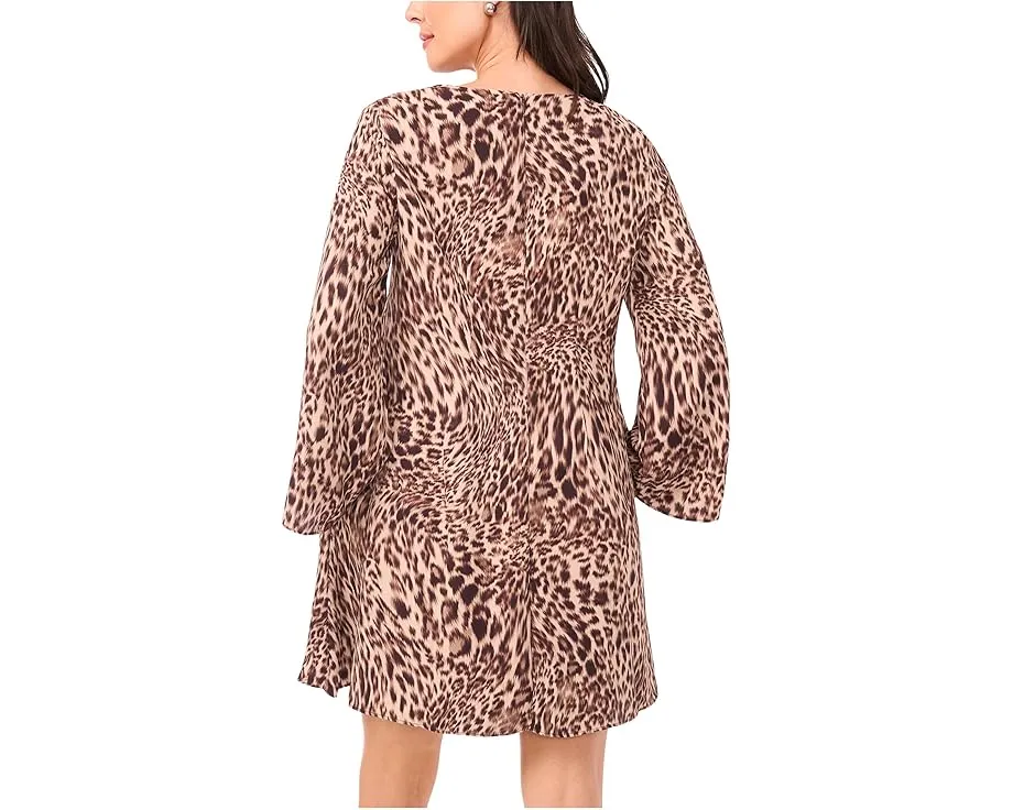 Миди-платье с расклешенными рукавами и силуэтом трапеция от Vince Camuto