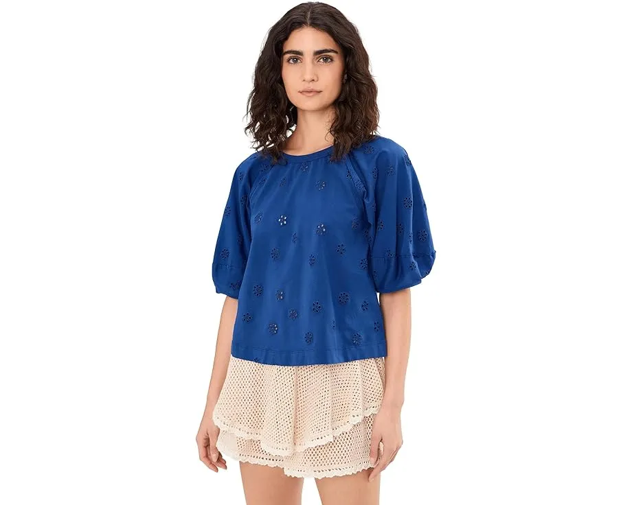 Футболка Jessie с ажурной отделкой Free People и короткими рукавами