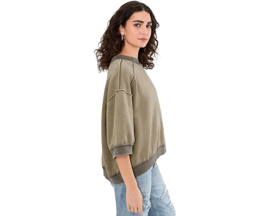 Свободный пуловер Everything из уютного флиса с рельефными манжетами Free People