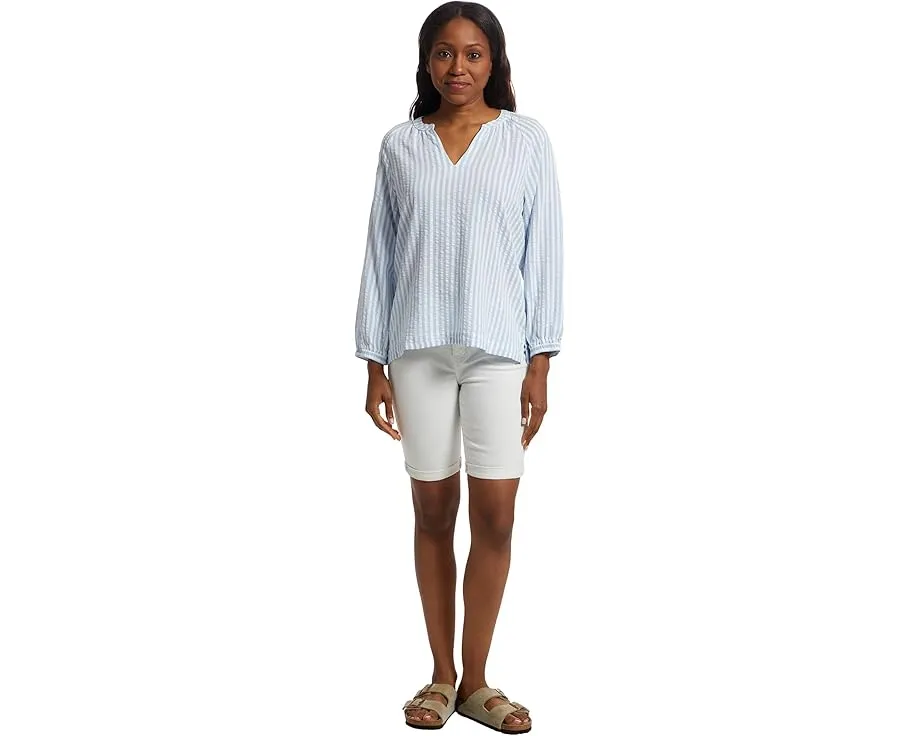 Рубашка L.L.Bean Seersucker с разрезным воротником и длинным рукавом