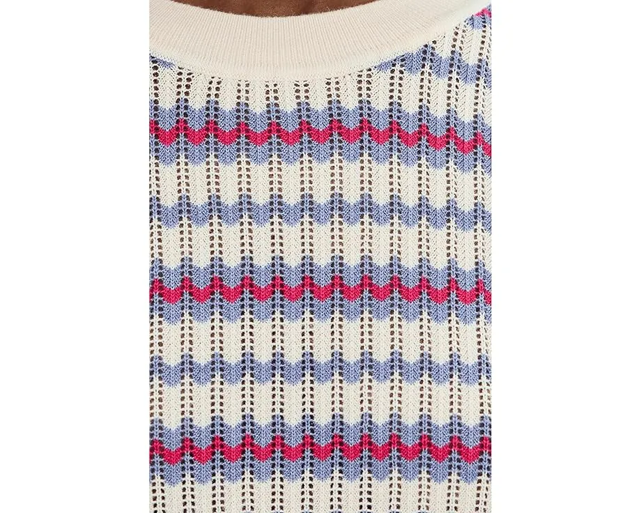 Свитер Lilla P Novelty Stripe с волнистыми полосками из мягкой смеси хлопка и Modal