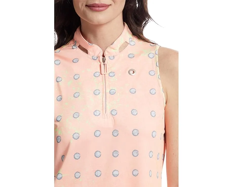 Топ без рукавов Jamie Sadock Heavy Metal Print с воротником-стойкой