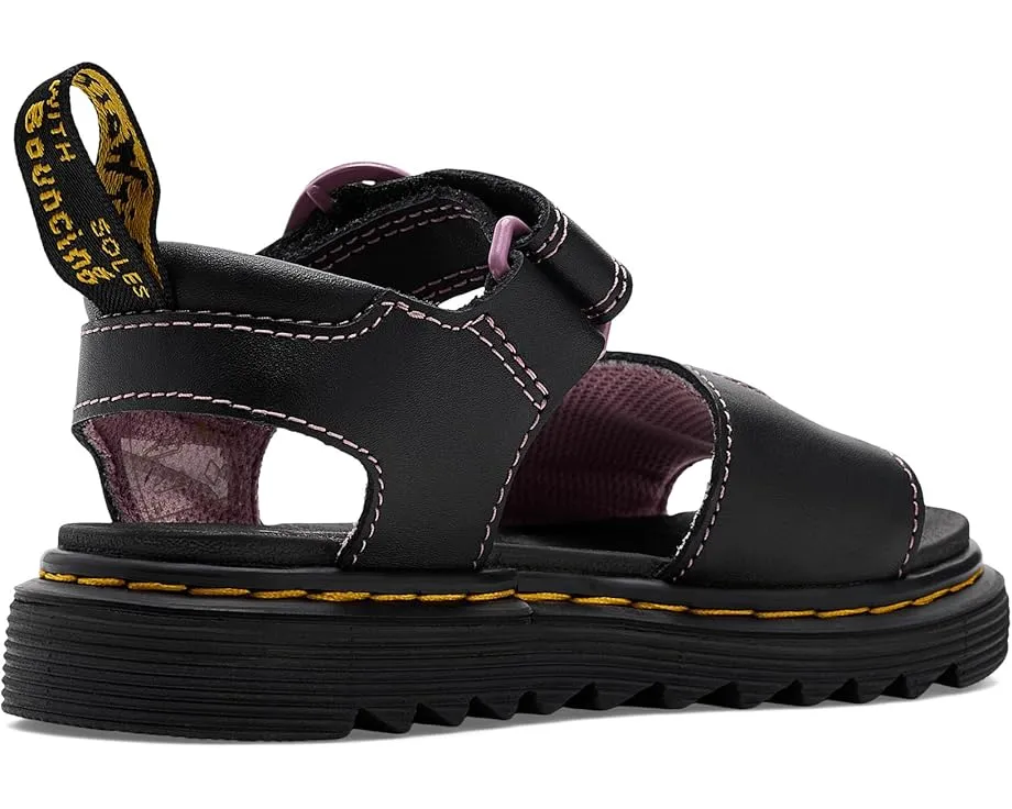 Детские сандалии Dr. Martens Marlowe Hearts II J с блестящим сердцем на регулируемых липучках
