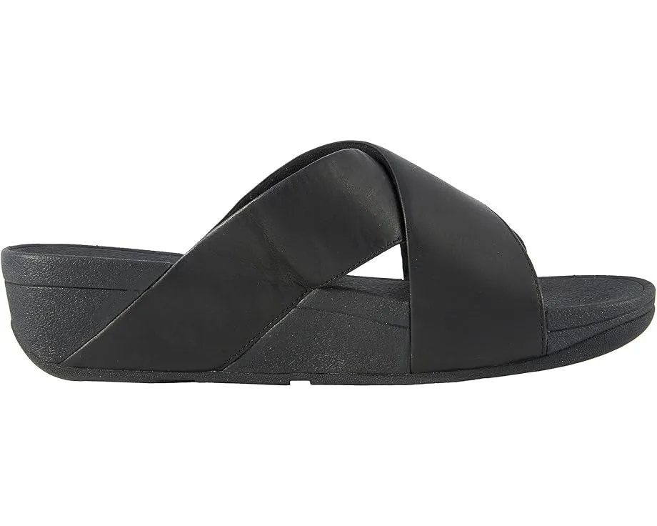 Кожаные сандалии FitFlop Lulu Cross Slide с технологией Microwobbleboard