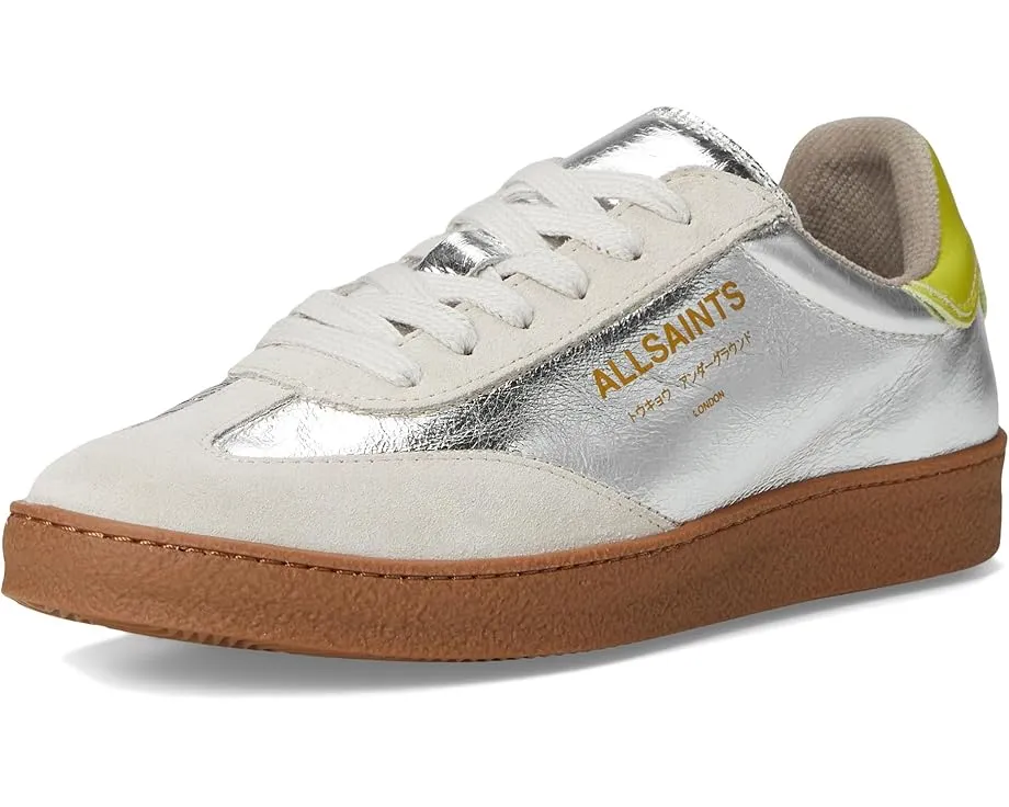 Кожаные кроссовки AllSaints Thelma Met с круглым носком и резиновой подошвой