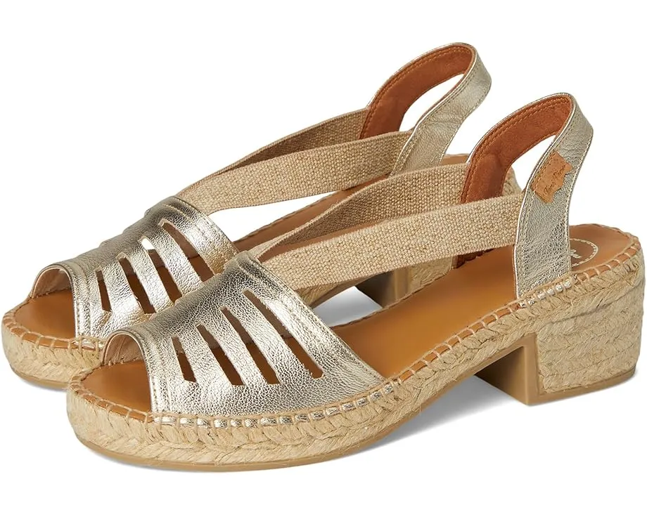 Сандалии Toni Pons Dima с квадратным каблуком и эластичными хлопковыми лямками