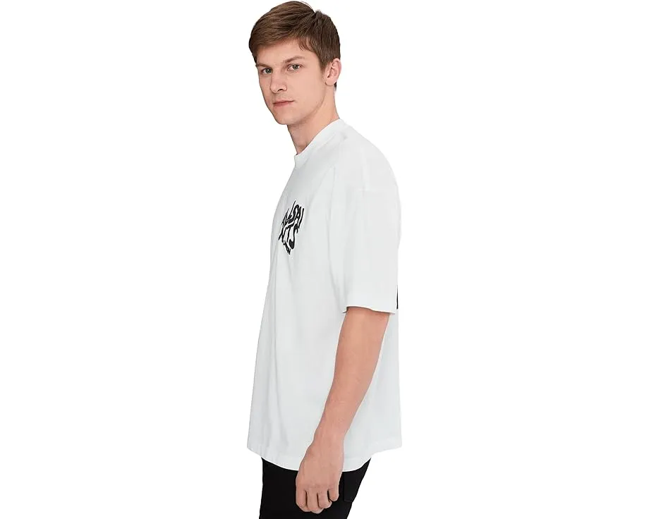 Футболка Orlando Short Sleeve Crew от AllSaints из хлопка с прямым подолом