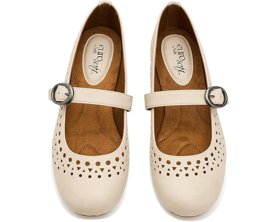 Балетки Tiara в стиле Mary Jane с перфорацией от EuroSoft