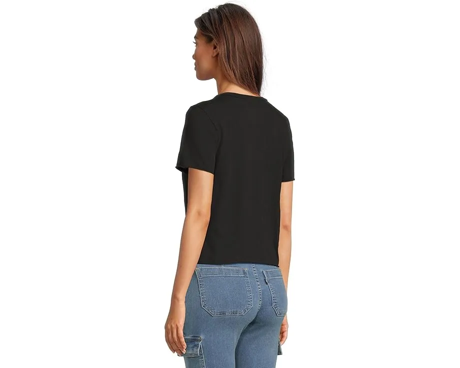 Jackie Raw Edge Crew Neck Tee