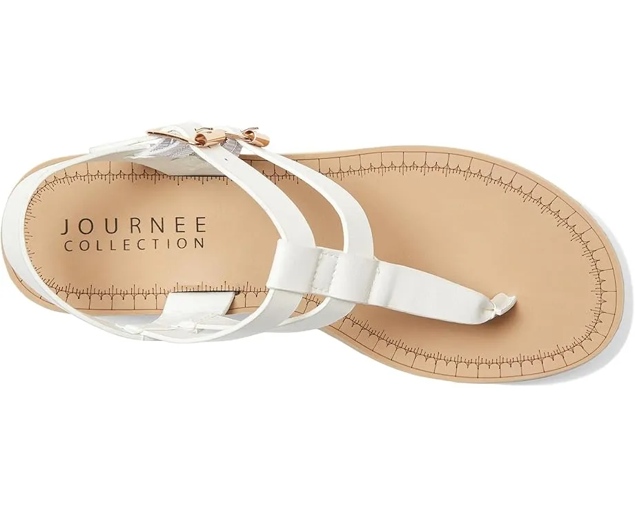 Сандалии Bianca на танкетке с Т-образным ремешком и пряжкой