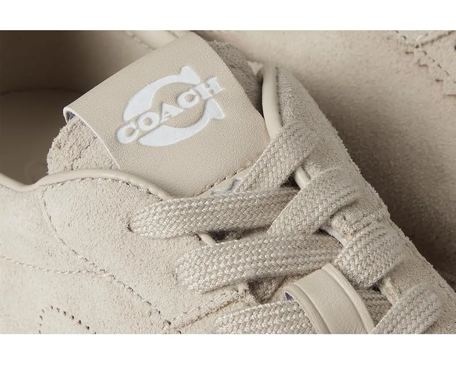 Кроссовки Flat с верхом из замши и фирменным язычком от COACH