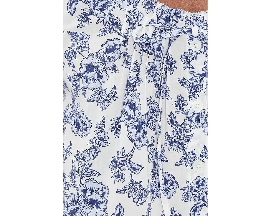 Madewell 60's Cambric топ Leah с круглым вырезом