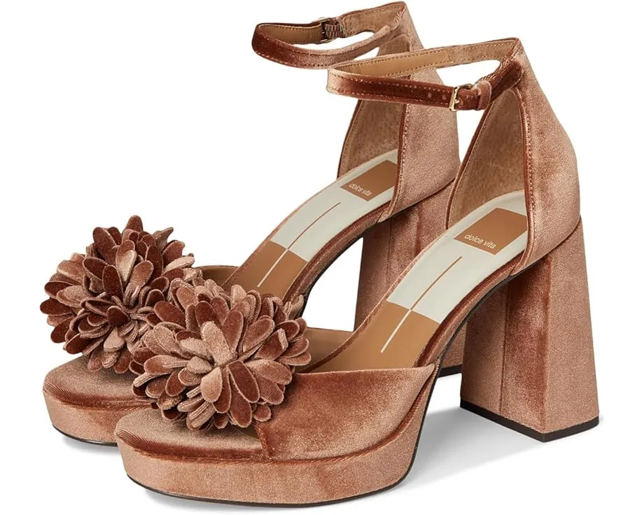 Босоножки Perel на платформе от Dolce Vita с велюровым верхом и помпоном