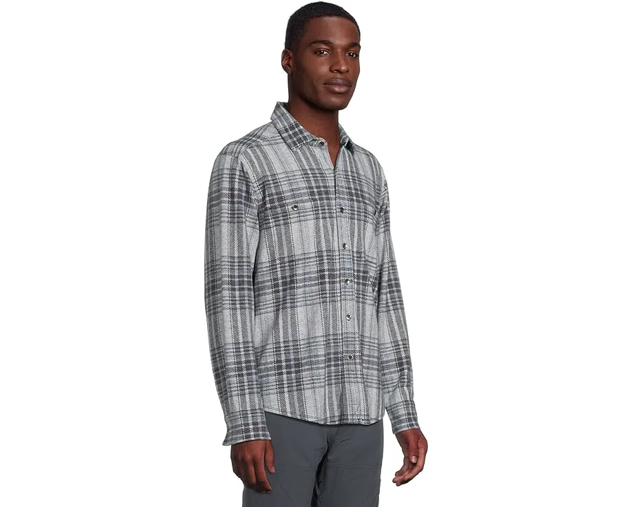 Tommy Bahama Длинная рубашка Fireside Santa Fe в клетку с вышивкой