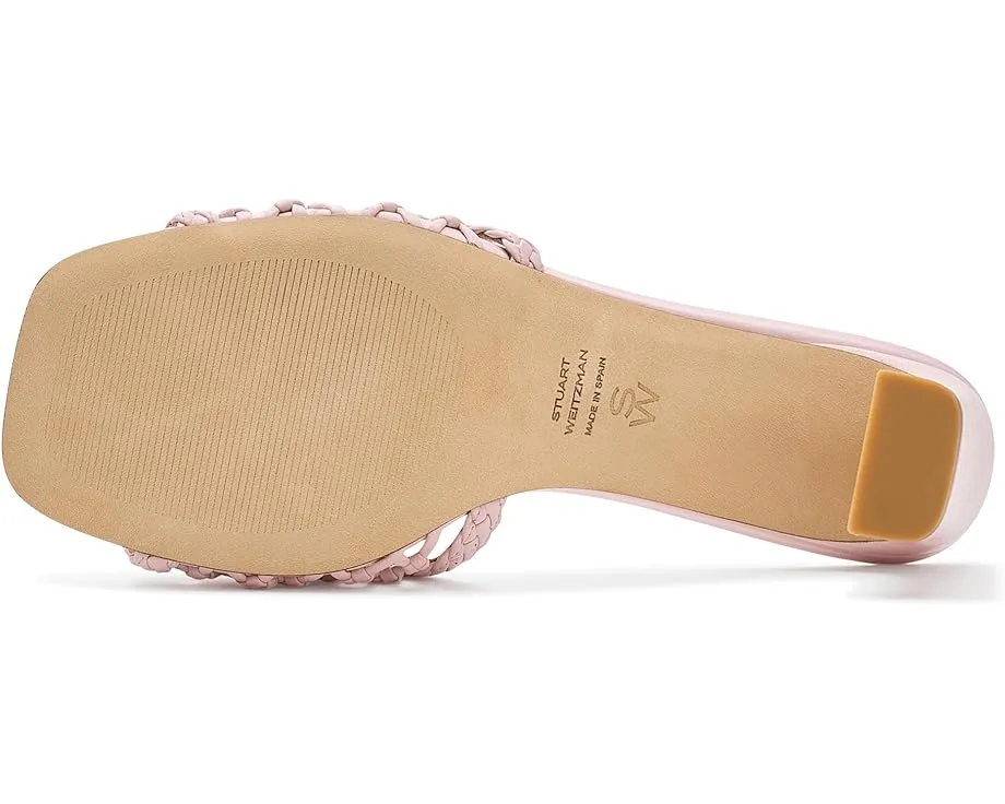 Сланцы Stuart Weitzman Marina Slides 50 с плетеным верхом