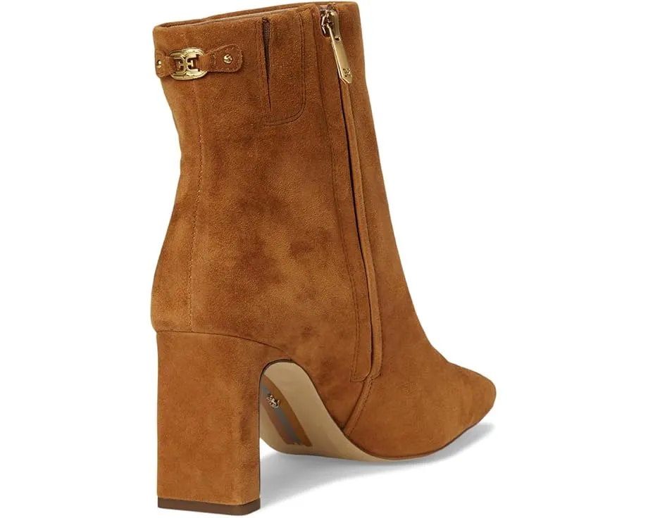 Ботильоны Saige Sam Edelman с архитектурным каблуком и застежкой-молнией