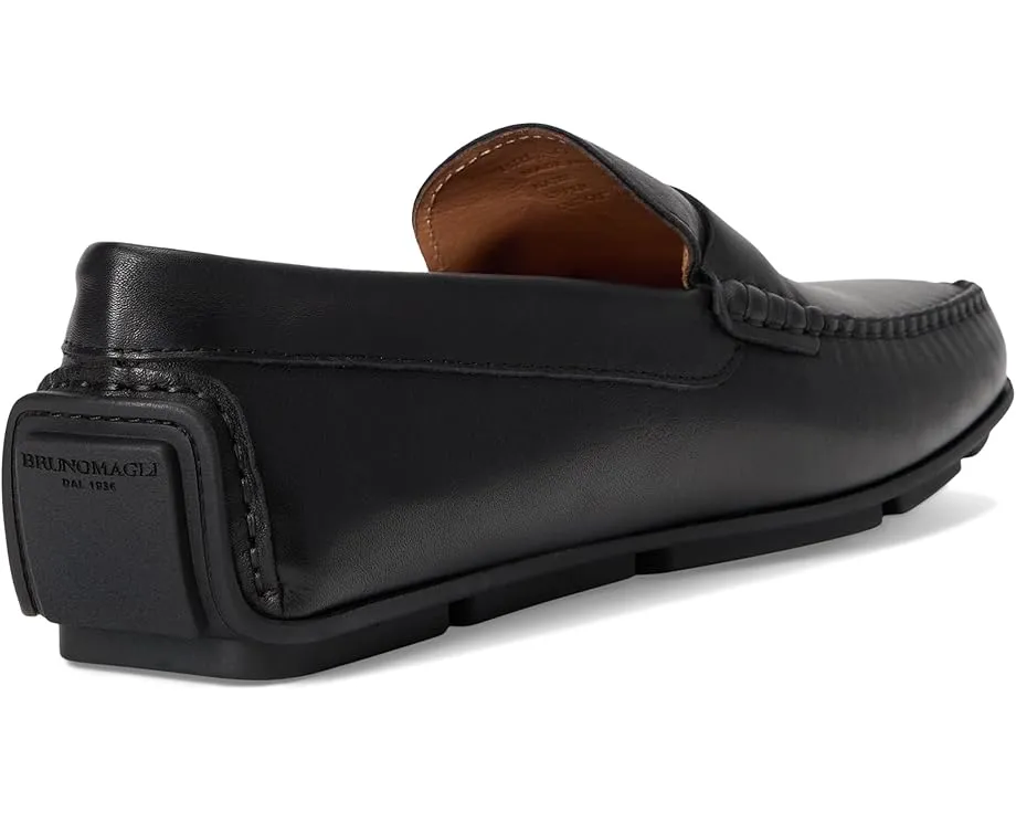 Лоферы Bruno Magli Tazio из кожи и замши с боковой пряжкой